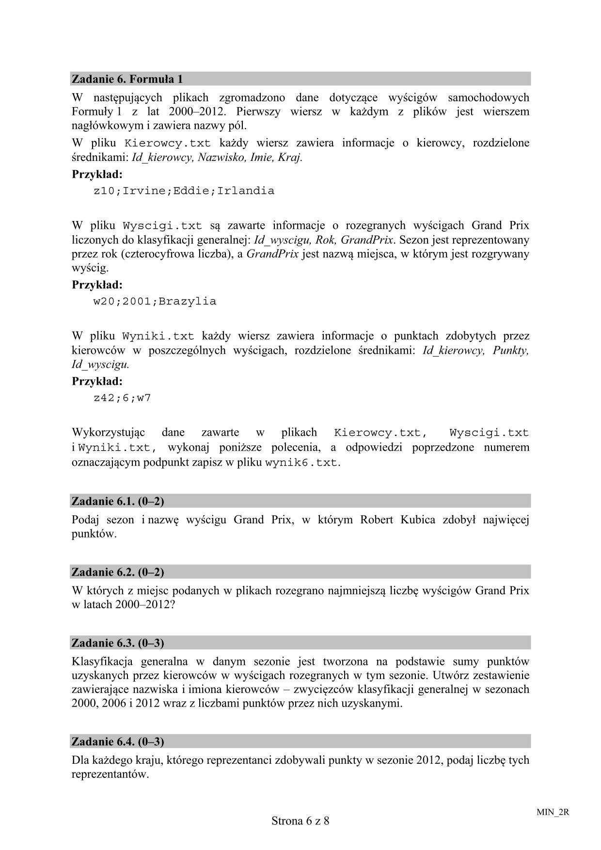 matura z informatyki access